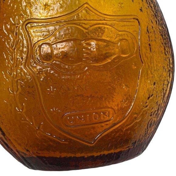 Vintage Wheaton Glass Bottle Amber Orange 9.25" High Retro Colonial Style - Picture 3 of 8